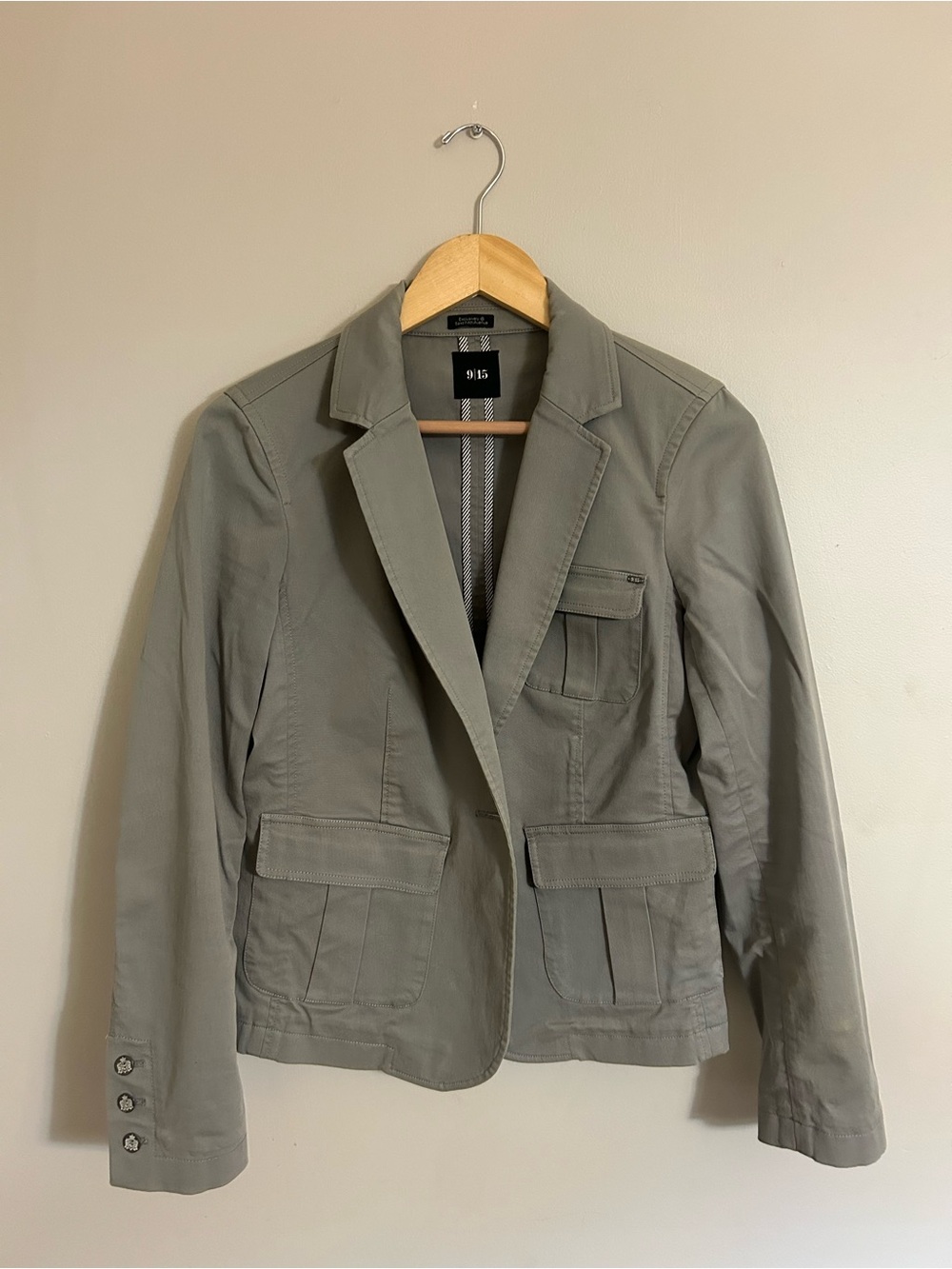 Saks Fifth Avenue Olive Utility Blazer